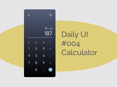 Daily UI #004 Calculator daily 100 challenge daily ui dailyui dailyuichallenge design minimal ui ux