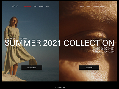 MONO || E-COMMERCE // Landing page