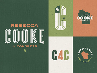 Cooke For Congress Branding badge branding design farm farming graphic design illustration logo political politics texture tractor type vector wisconsin