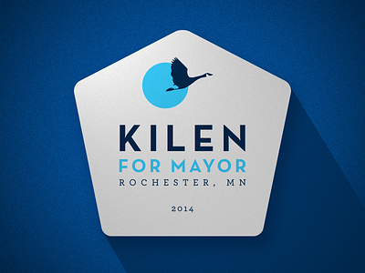 Kilen Badge badge blue campaign goose icon logo noise politics