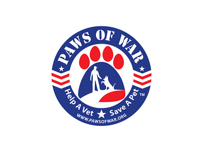 Paws of War awareness customlogo donate fundraising help a vet helpingveterans paws ptsd saveapet usa veterans war