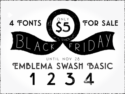 BF. Fontfamily EmblemaSwashBasic art deco design geometric hipster legible letterpress modern retro rustic sans titles vintage