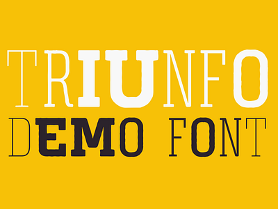 Typeface family TRIUNFO