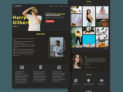 Landing Page - Personal Branding Landing Page branding branding agency designer landing design landing page landing page concept landingpage personal branding personal website photographer photographer website ui ux ui designer uidesign uiux webdesign website