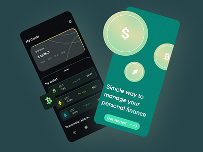 Invest - Design for Mobile App balance bitcoins branding btc etc financial graphic design illustration inspiration interaction investment ltc mobileapp moisture transaction typography ui wallet