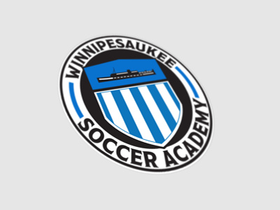 Winnipesaukee Soccer Academy academy blue logo soccer sports team winnipesaukee