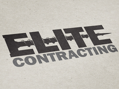 Elite Mockup contracting contractor logo screw