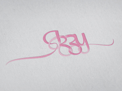 Izzy izzy logo ribbon script