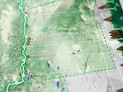 Pacific Crest Trail Map elevation hiking map pct trail