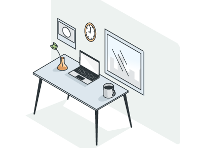 Work Space illustration scene