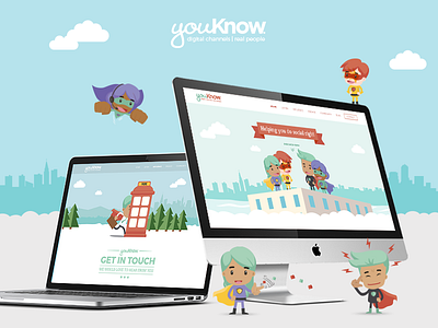 YouKnow character design ui ui design web