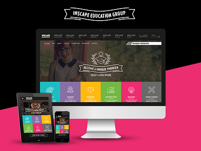 Inscape Dribble school ui ui design web design