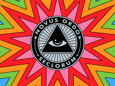 Novus ordo seclorum design icon logo typography vector