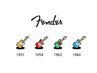 Fender icons fender gitar icon illustrator jaguar logo mustang stratocaster telecaster vector
