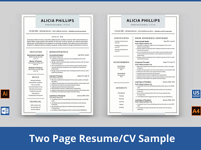 Professional Looking Resume/Cv with ATS Based bio data cv cv design design graphic design logo minimal design resume professional cv professional resume resume resume template template