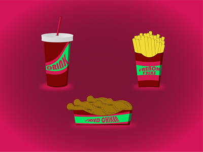 Fastfood adobeillustrator fastfood food and drink fooddesign illustration