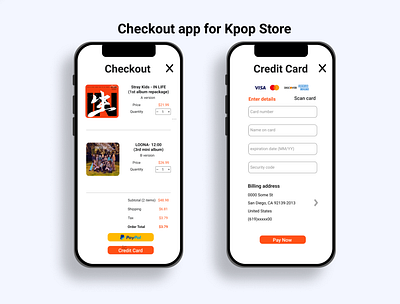 Checkout Page app checkout dailyui dailyuichallenge design kpop mobile mobile app mobile design ui uidesign