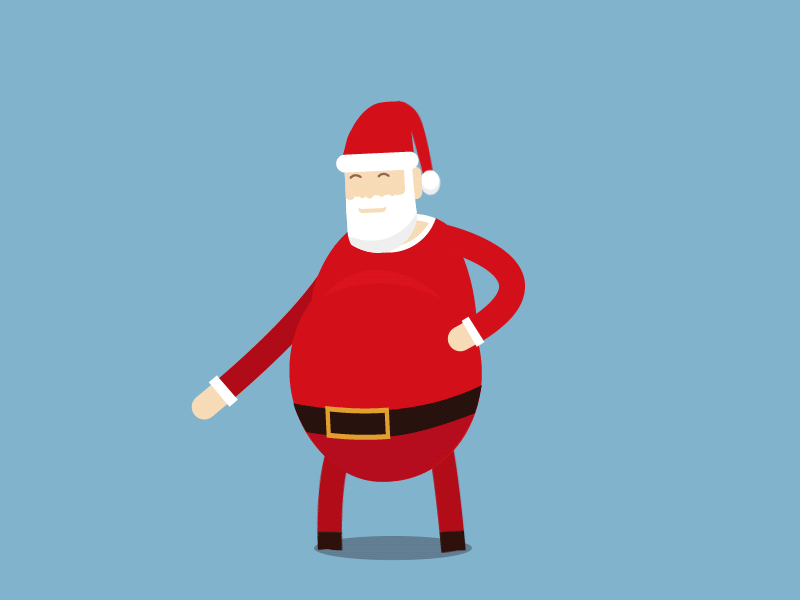 Dancing Santa after effects animation character christmas santa