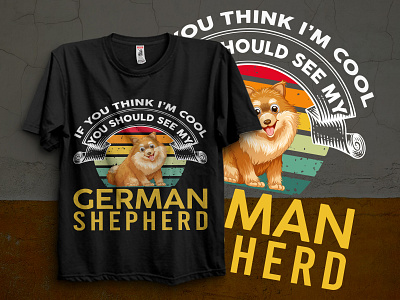 GERMAN SHEPHERD DOG T SHIRT DESIGN branding creative logo graphic design illustration logo design branding logocreation t shirt design
