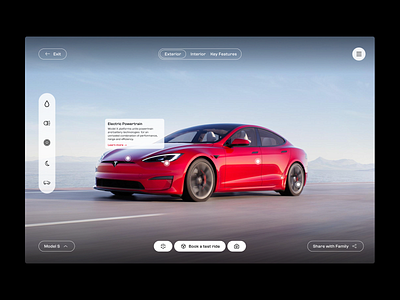 Car configurator in Metaverse inspired by Tesla Design Language 3d animation design metaverse motion graphics ui ux website