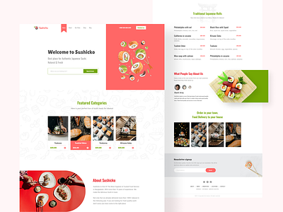 Modern Sushi Website Design 🍣