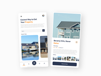 Property- Mobile App | Concept animation best daily app daily ui dailyui graphic design mobile mobile app mobile application mobile application design peroperty property app realestate responsive ui ui daily uiux userinterface uxinsparation webdesign
