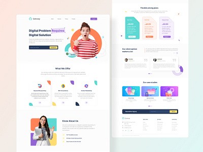 Digital Solution Landing page || Agency || Concept || agency app design digital digital solution dribbble homepage insparation landing page solution tech ui ui daily ui inspiration ui trend user interface ux webdesign webpage website