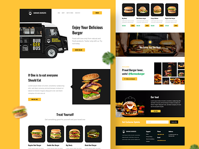 Website Design For Local Food Cart. || Burger Shop ||