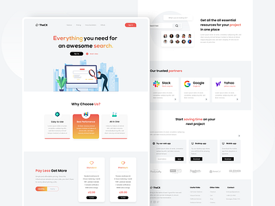 TheCX - Onsite Search Engine Landing Page Design.