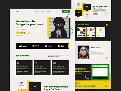 Design Agency Retro Website design concept.