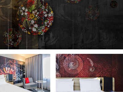 Novotel International Wallper Design digital wallpaper design large scale illustration art novotel art shann whitaker art wallpaper design