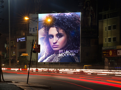 Billboard Mock-Up advertising billboard billboard mock up hoarding hoarding modk up mock up photo realistic poster poster mock up poster mockup