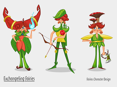 Exchangeling Fairies - Charater Design animation characterdesign design fairy illustration visdev visualdevelopment