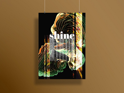 Shine - Poster a4 black colour dodge poster type