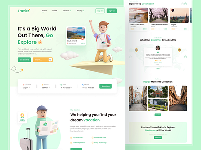 Travier - Travel Landing Page ✈️