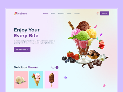 Ice Cream Landing Page