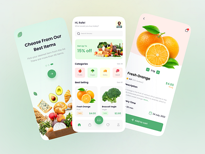Grocery Store Mobile App card concept e commerce food fruits grocery app grocery store m commerce market mobile app store ui ux vegetables