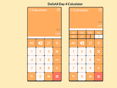 DailyUI day 4 Calculator dailyui ui ux