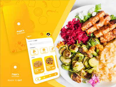 Papa's Kitchen UI app branding design ui ux