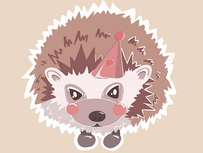Hedgehog in Vektor-Imitation beige hedgehog illustration logo raster raster illustration raster to vector vector illustration vektor
