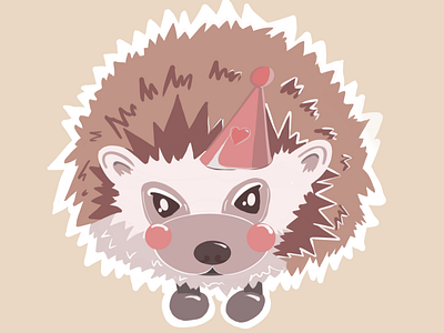 Hedgehog in Vektor-Imitation