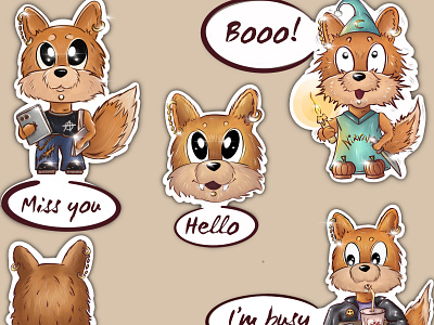 Fox-Rock Sticker pack