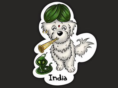 Sticker Pack “Maltese Travel” - India