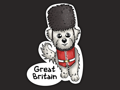 Stickerpack “Maltese-Travel” - Great Britain app dog great britain illustration illustration art illustrations illustrator maltese procreate puppy raster raster illustration sticker travel web