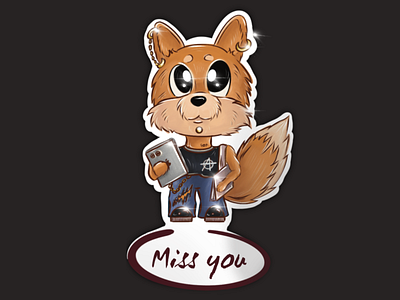 “Fox-Rock” Stickerpack: Miss you