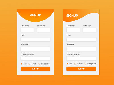 Signup-First UI Mockup Design app branding design gradient illustrator mockup desings orange color signup mockup typography ui ui mockups ux