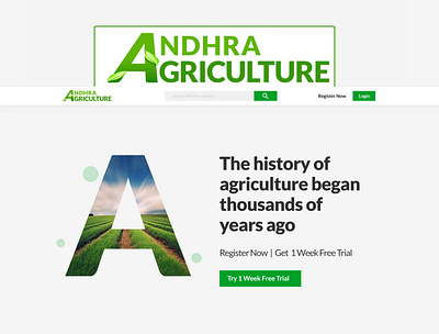 Agriculture Logo With Navbar and Header agriculture design header design mockup design navbar navbar design ui ux design