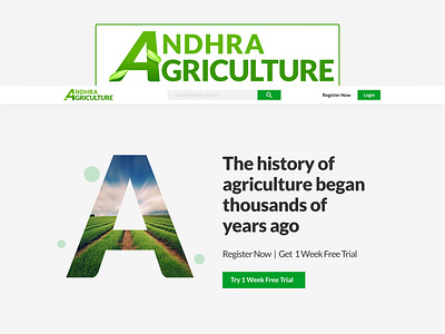 Agriculture Logo With Navbar and Header