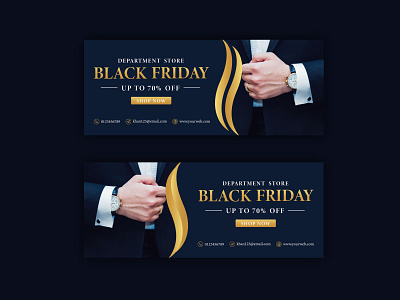 Black Friday Facebook cover & web banner template