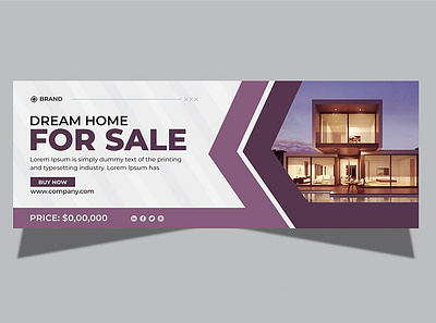 House for sale web banner post template banner design leaflet social media design